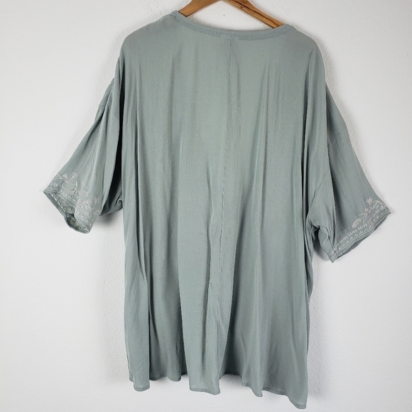 Knox Rose blue floral embroidered flutter cardigan - Picture 4 of 9